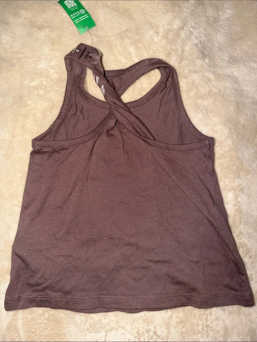 Gap Disney Brown Tank Top with Pink Minnie Bow Graphic
